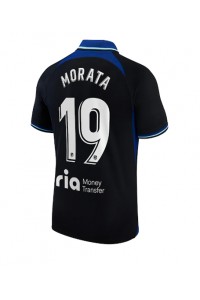Atletico Madrid Alvaro Morata #19 Fotballdrakt Borte Klær 2022-23 Korte ermer
